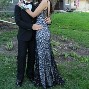 Black Lace Prom Dress